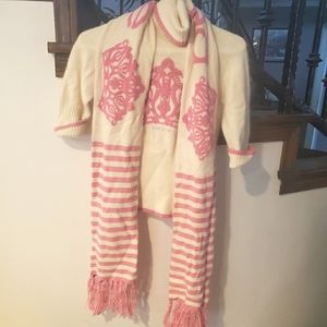 Bebe crown turtleneck sweater and matching scarf